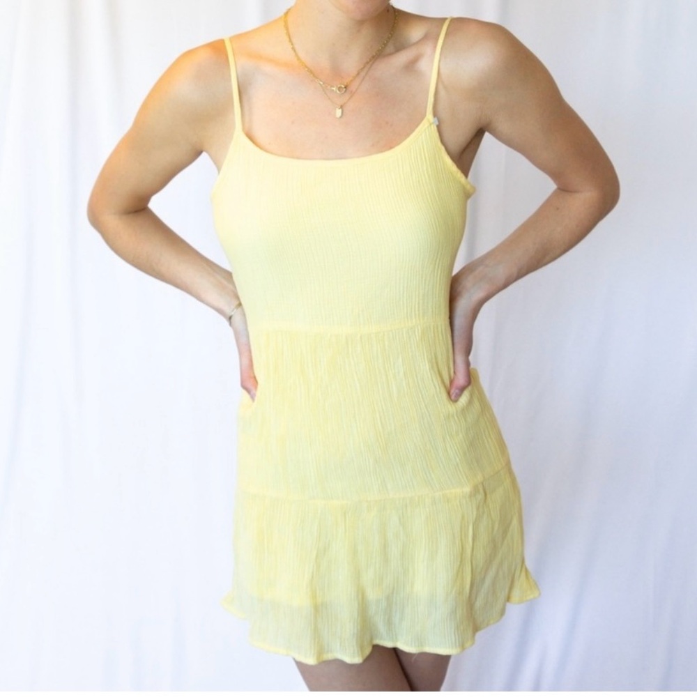 Yellow Spaghetti Strap Dress